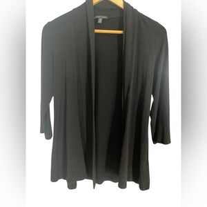 Eileen Fisher Size XS Black Open Front Cardigan